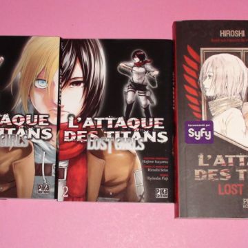 L'attaque des titans Lost girl (2 tomes manga) + le roman