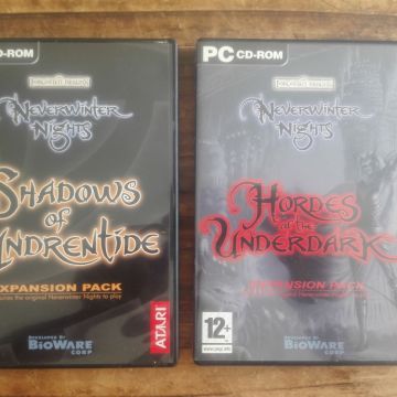 2 jeux PC Neverwinter Nights - Shadows of Undrentide et Hordes of Underdark