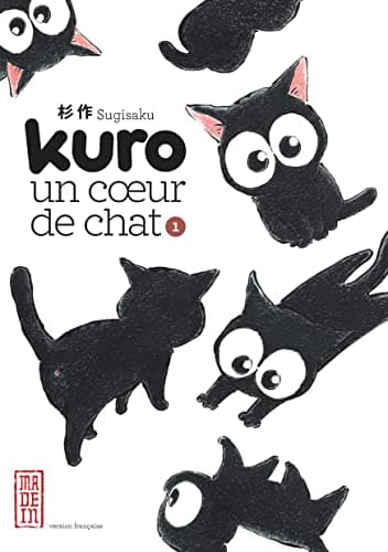 Illustration de la série Kuro, un coeur de chat