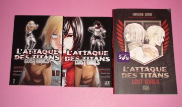 L'attaque des titans Lost girl (2 tomes manga) + le roman