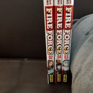 Lot de 3 mangas Fire Force édition 2016 volume 2, 3 et 4