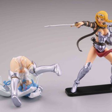 Collection complète 4 figurines gashapons Queen's Blade
